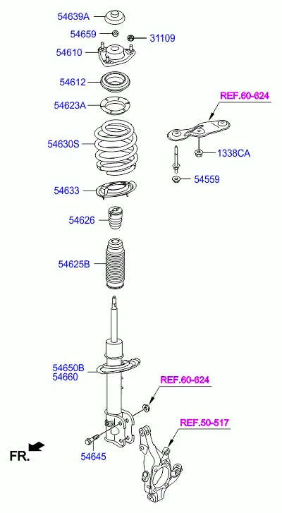Пружина и стойка передней подвески