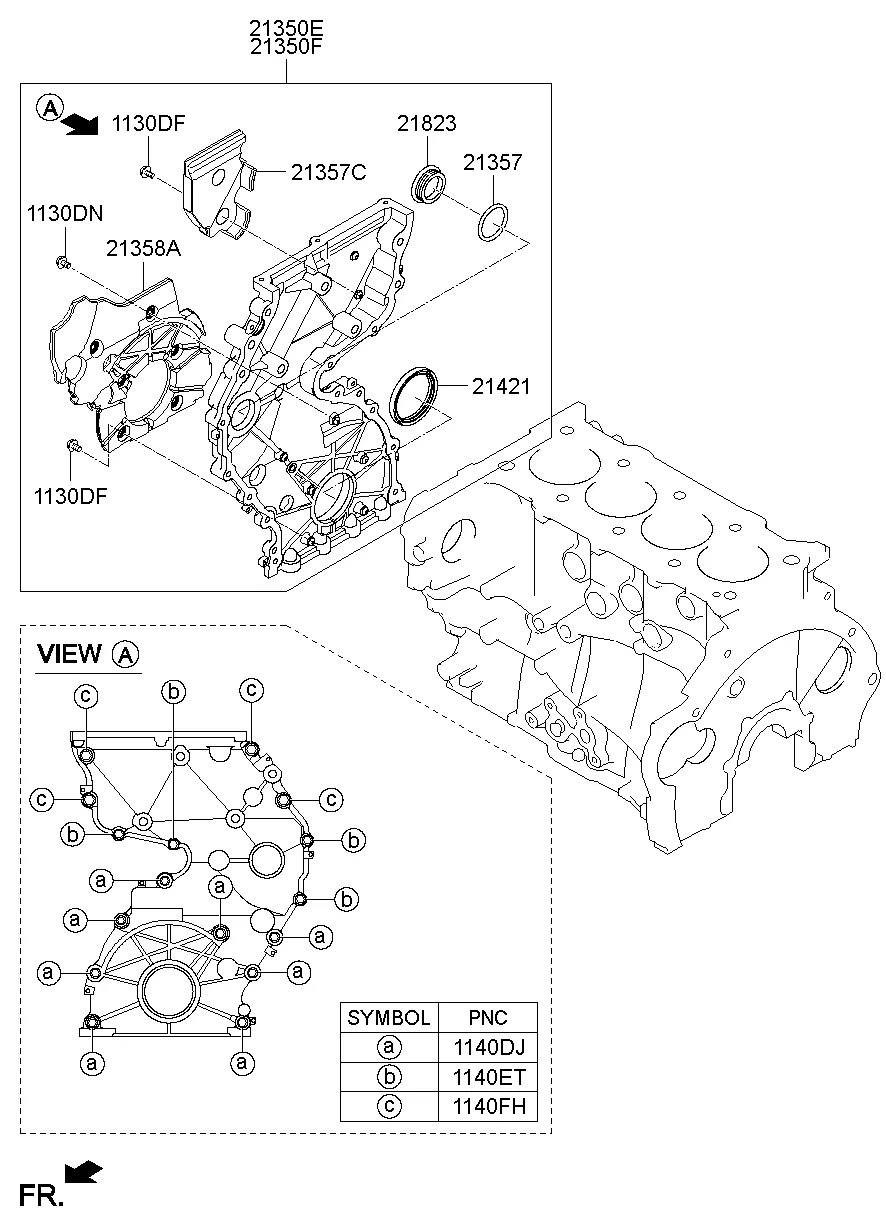 BELT COVER & OIL PAN; 2