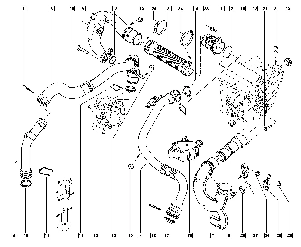 Патрубок воздушного фильтра