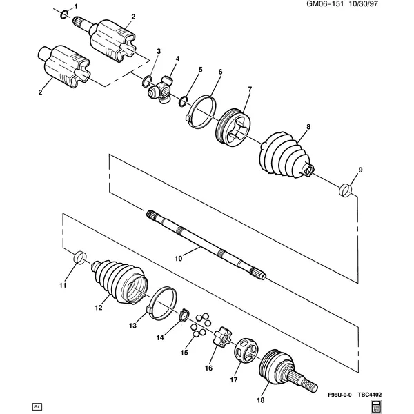 DRIVE SHAFT/FRONT WHEEL
