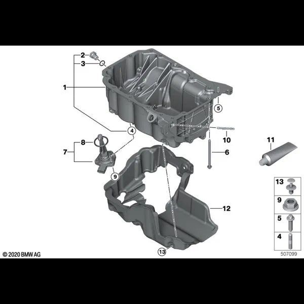 Масляный картер/маслоизмерит.приспособл.