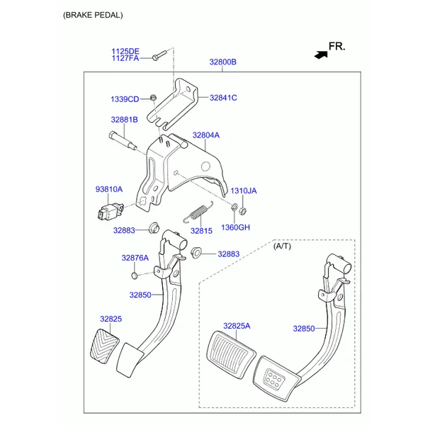педаль тормоза и сцепления
