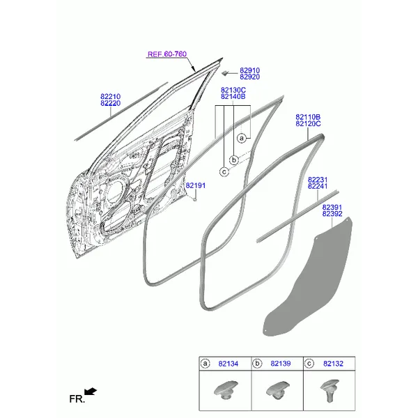 молдинг передней двери