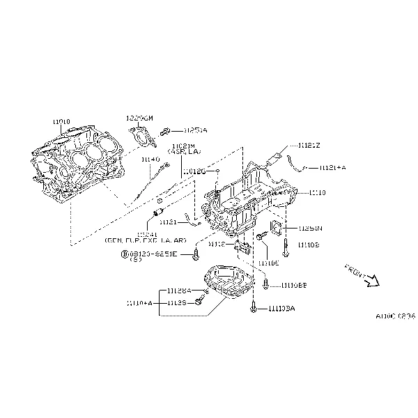 Блок цилиндров и поддон картера; ASSEMBLY PARTS