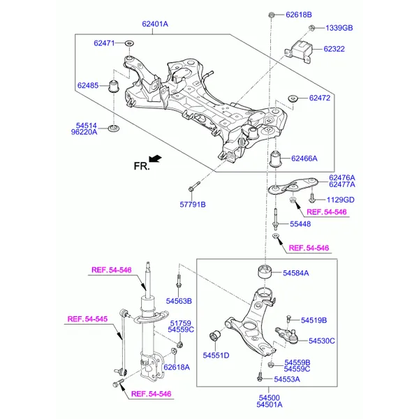 Подрамник передней подвески