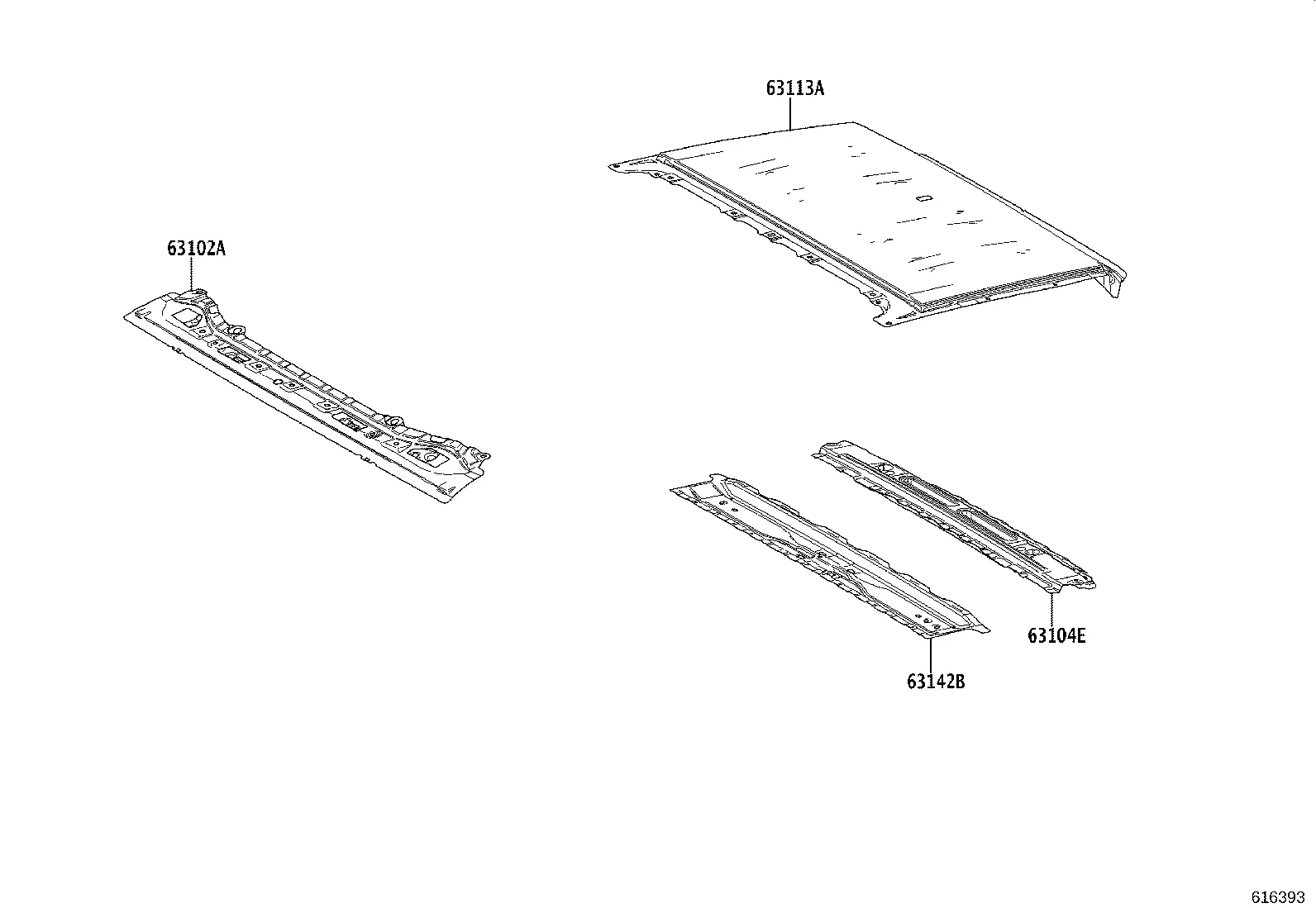 ROOF PANEL & BACK PANEL