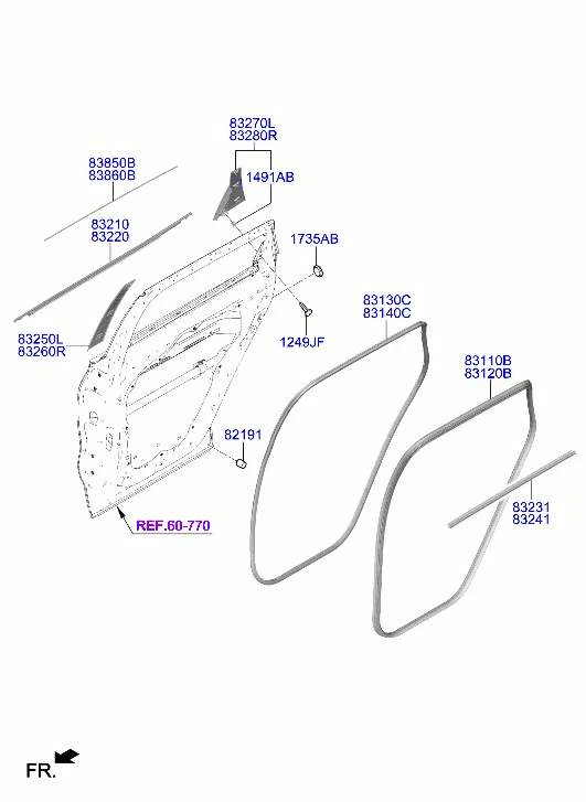 молдинг задней двери
