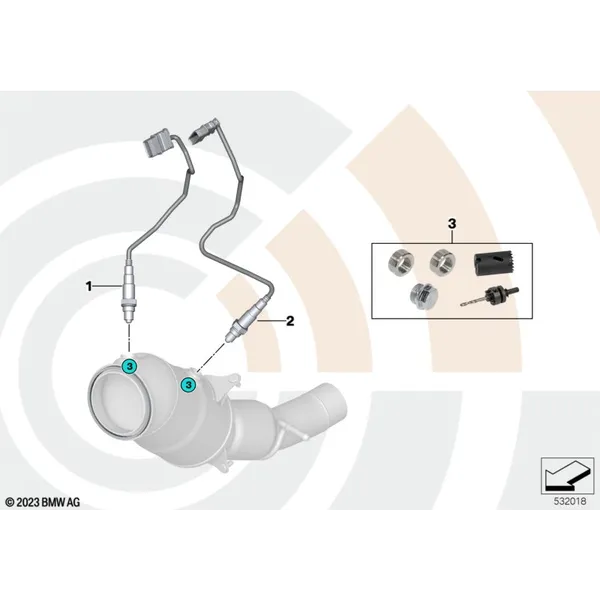 Ремкомплект прив. фланца д/дат.отр.газов