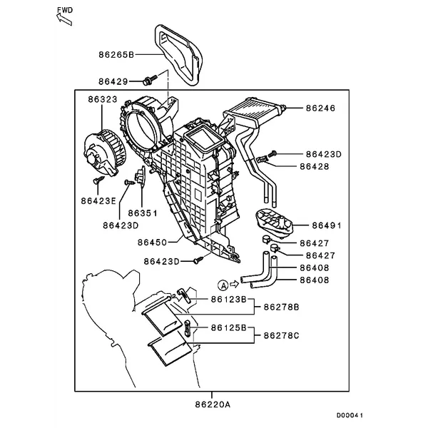 ОТОПЛ., КОНДИЦ. И ВЕНТИЛЯЦИЯ - ЗАДНИЙ ОТОПИТЕЛЬ И ТРУБКИ