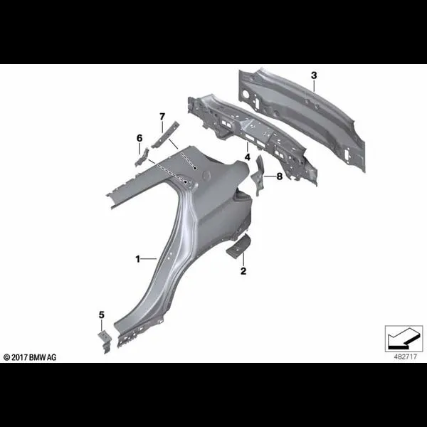 Крыло/облицовка задней части