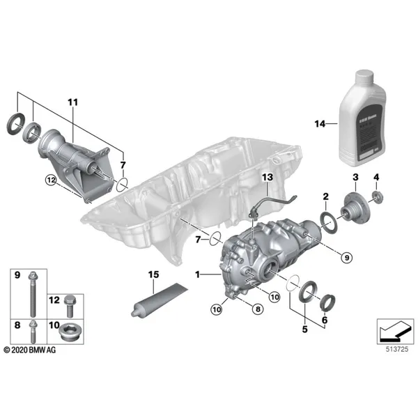 Редуктор переднего моста 168AL