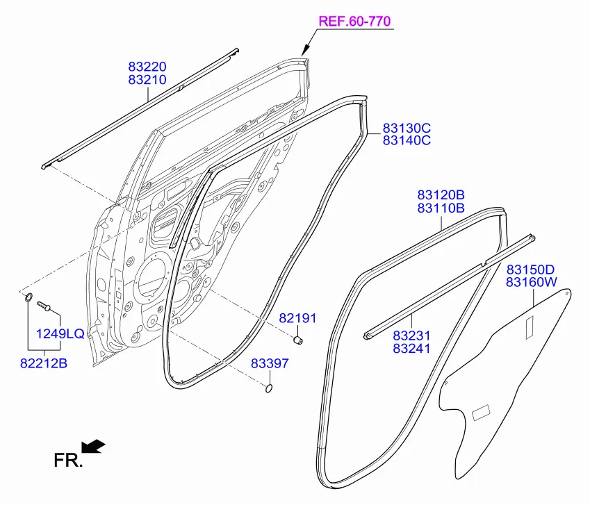 молдинг задней двери