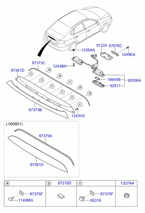 молдинг задней панели
