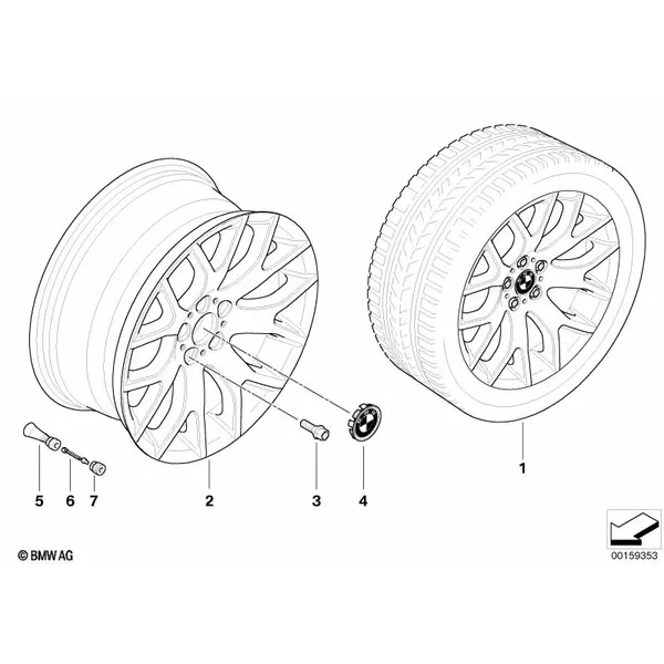 Л/с диск BMW с крестообр.спиц.диз.177
