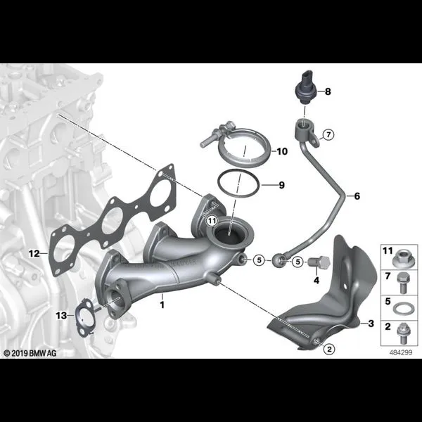 Выпускной коллектор-рециркуляция ОГ