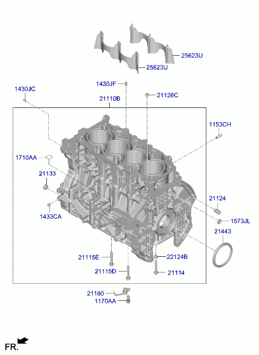 блок цилиндров в сборе