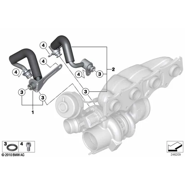 Система охлаждения турбонагнетателя