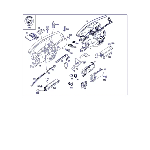 ПЕРЕДНЯЯ ПАНЕЛЬ И ВЕЩЕВОЙ ЯЩИК С ПОДУШКОЙ БЕЗОПАСНОСТИ ПЕРЕДН.ПАССАЖИРА