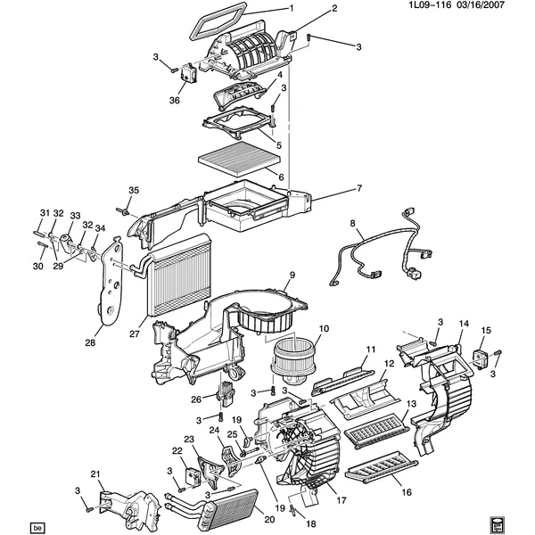 A/C & HEATER MODULE ASM