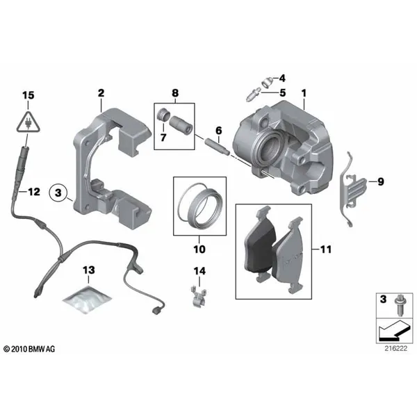 Датчик износа торм.накладки пер.колеса