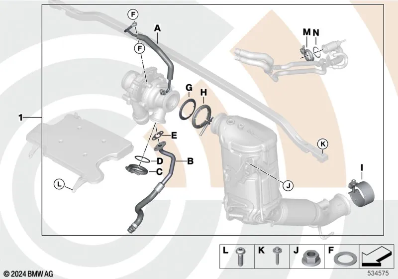 Монтажный комплект турбонагнетателя
