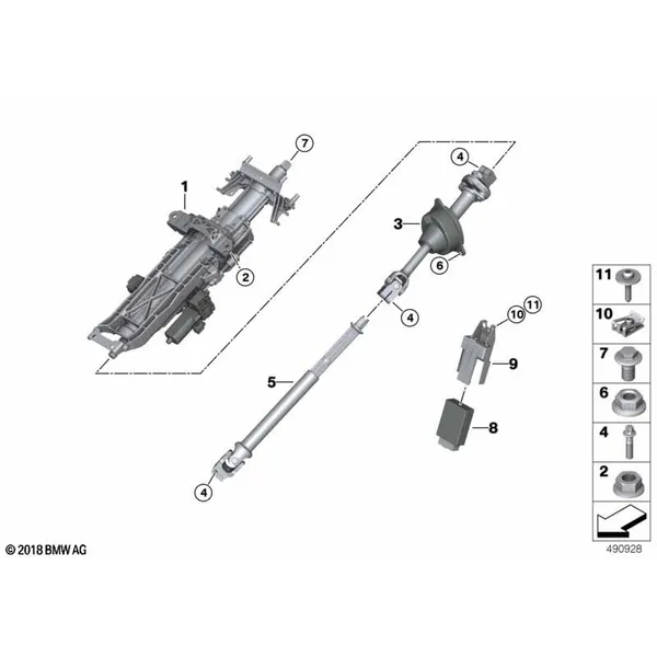 Рулевая колонка с электропр./доп.детали