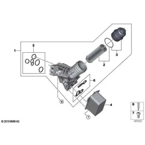 Масляный фильтр смаз.сист.,теплообменник