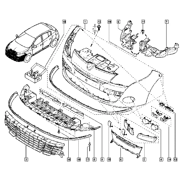 Передний бампер