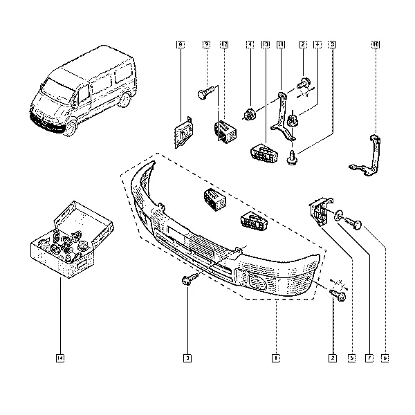 Передний бампер