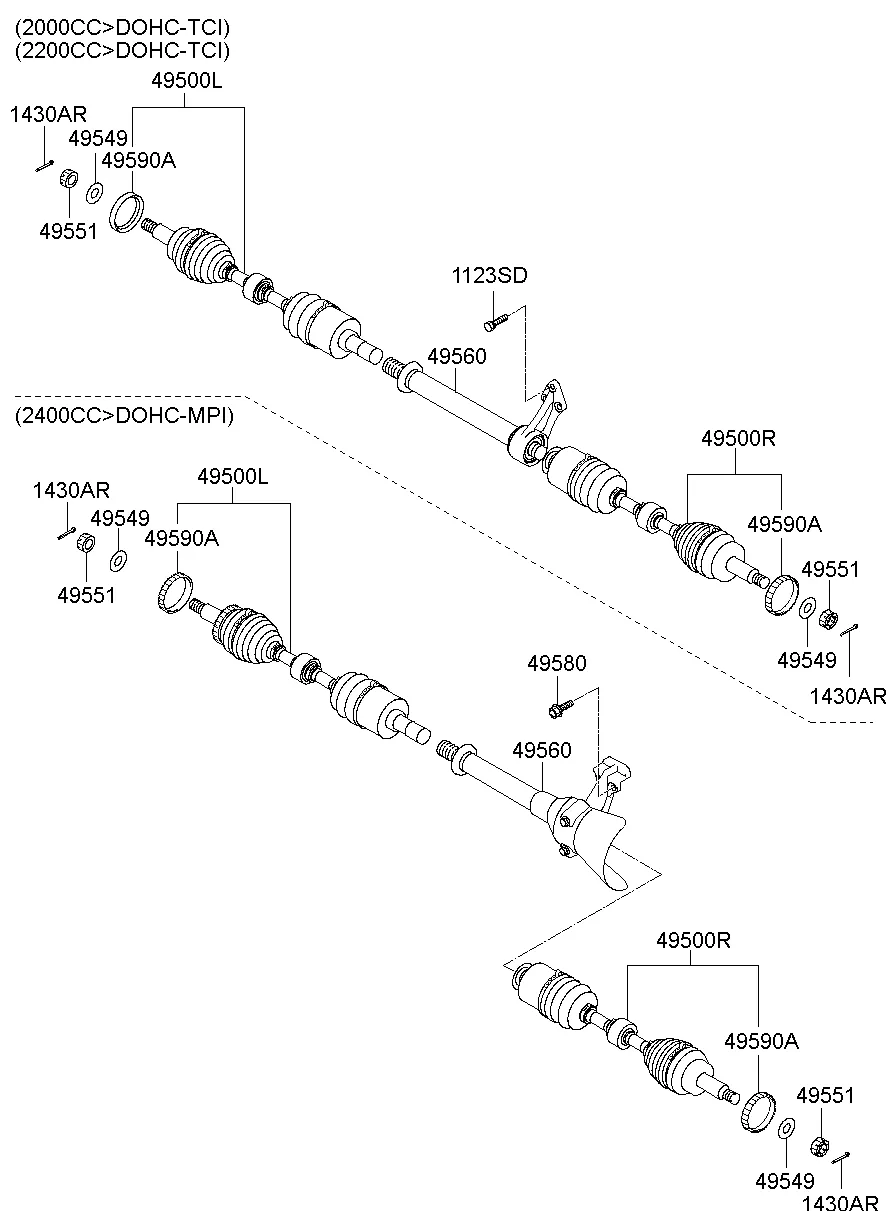 DRIVE SHAFT-FRONT; 1