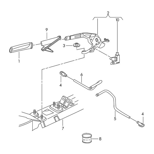 Рычаг стояночного тормоза