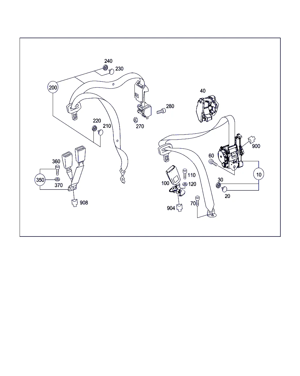 РЕМЕНЬ БЕЗОПАСНОСТИ ЗАДНЕГО СИДЕНЬЯ