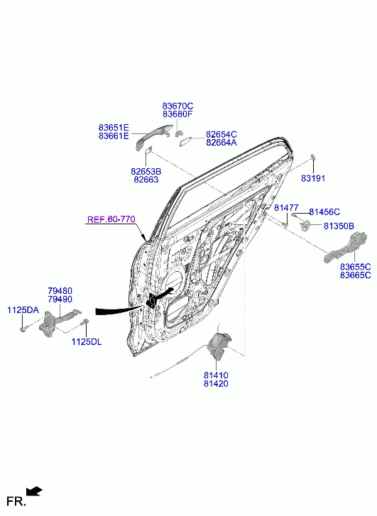 замок задней двери
