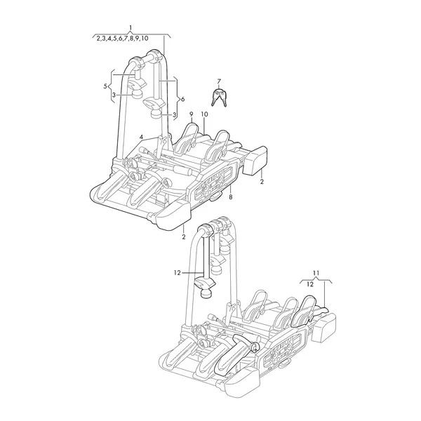Оригинальные аксессуары Крепление для велосипедов на ТСУ (шаровой палец)