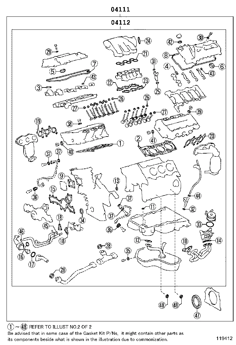 ENGINE OVERHAUL GASKET KIT