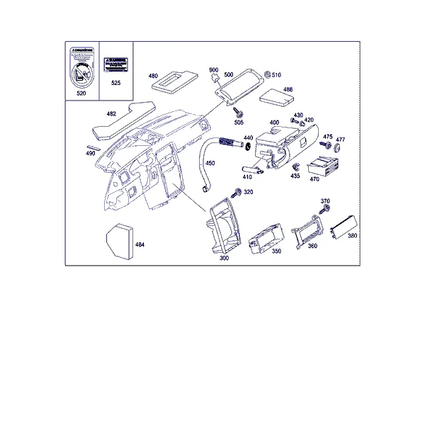 ПЕРЕДНЯЯ ПАНЕЛЬ И ВЕЩЕВОЙ ЯЩИК С ПОДУШКОЙ БЕЗОПАСНОСТИ ПЕРЕДН.ПАССАЖИРА