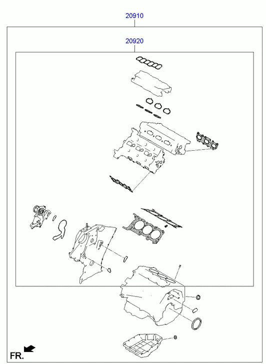 набор прокладок двигателя