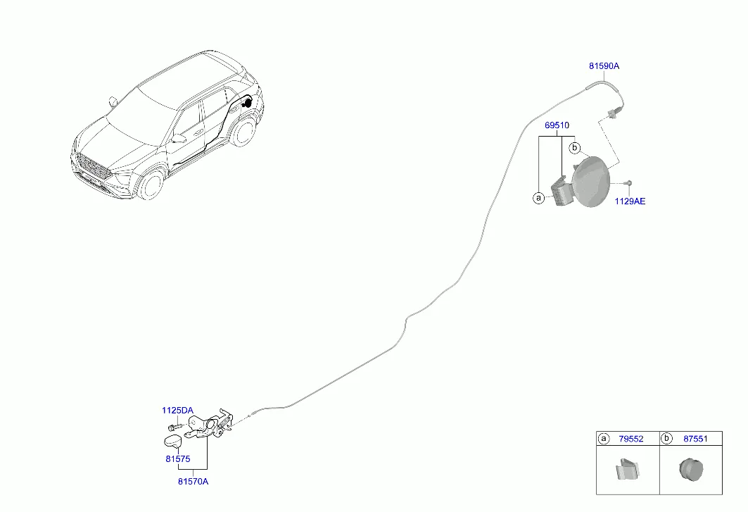 Крышка люка горловины топливного бака
