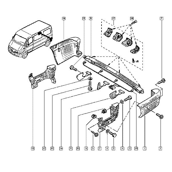 Задний бампер