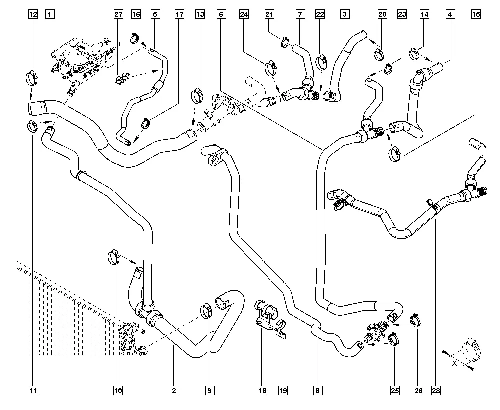 Трубопровод радиатора