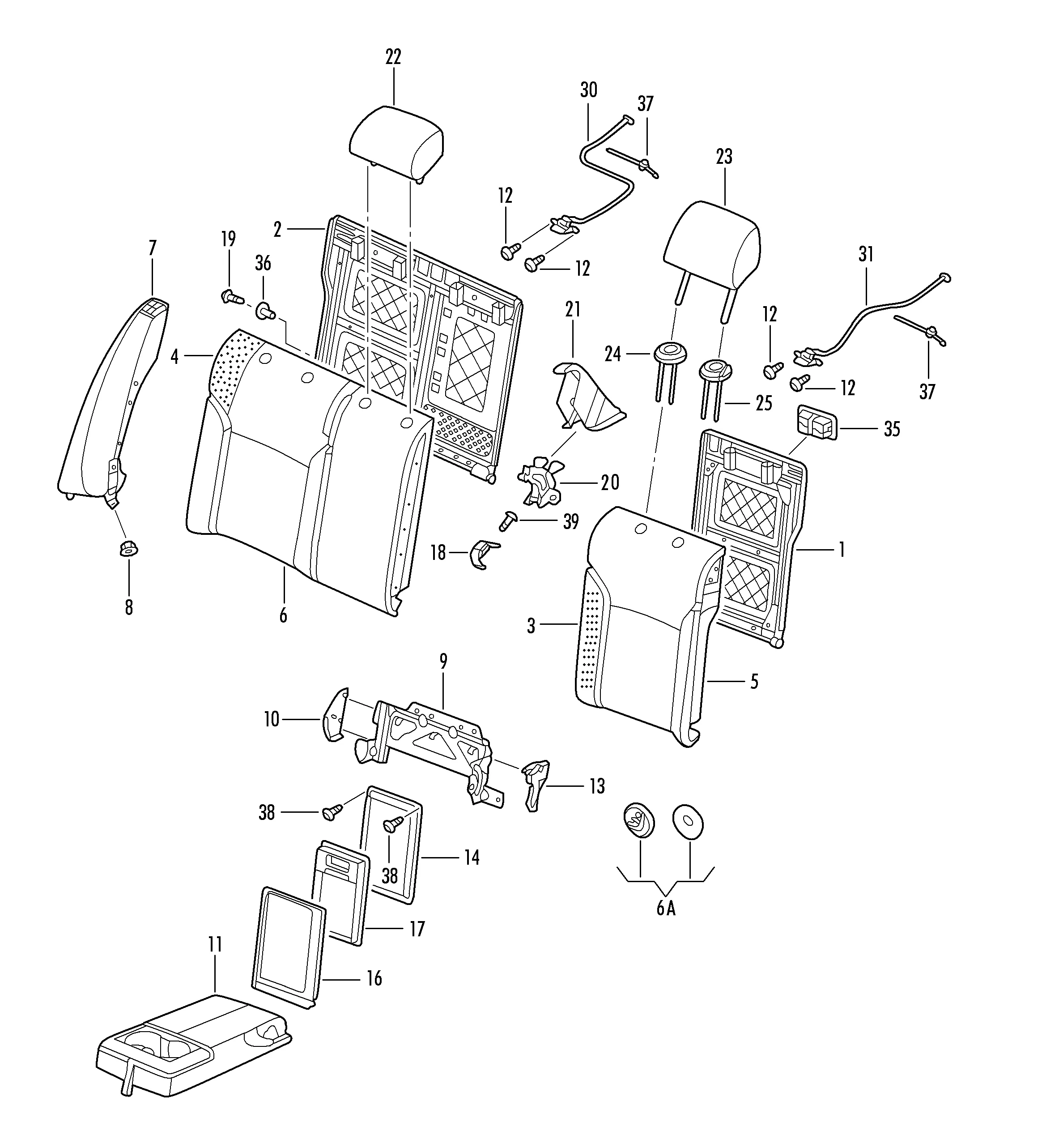 Спинка, раздельная