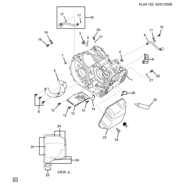 АВТОМАТИЧЕСКАЯ КОРОБКА ПЕРЕДАЧ PART 3 КОРПУС(M98)