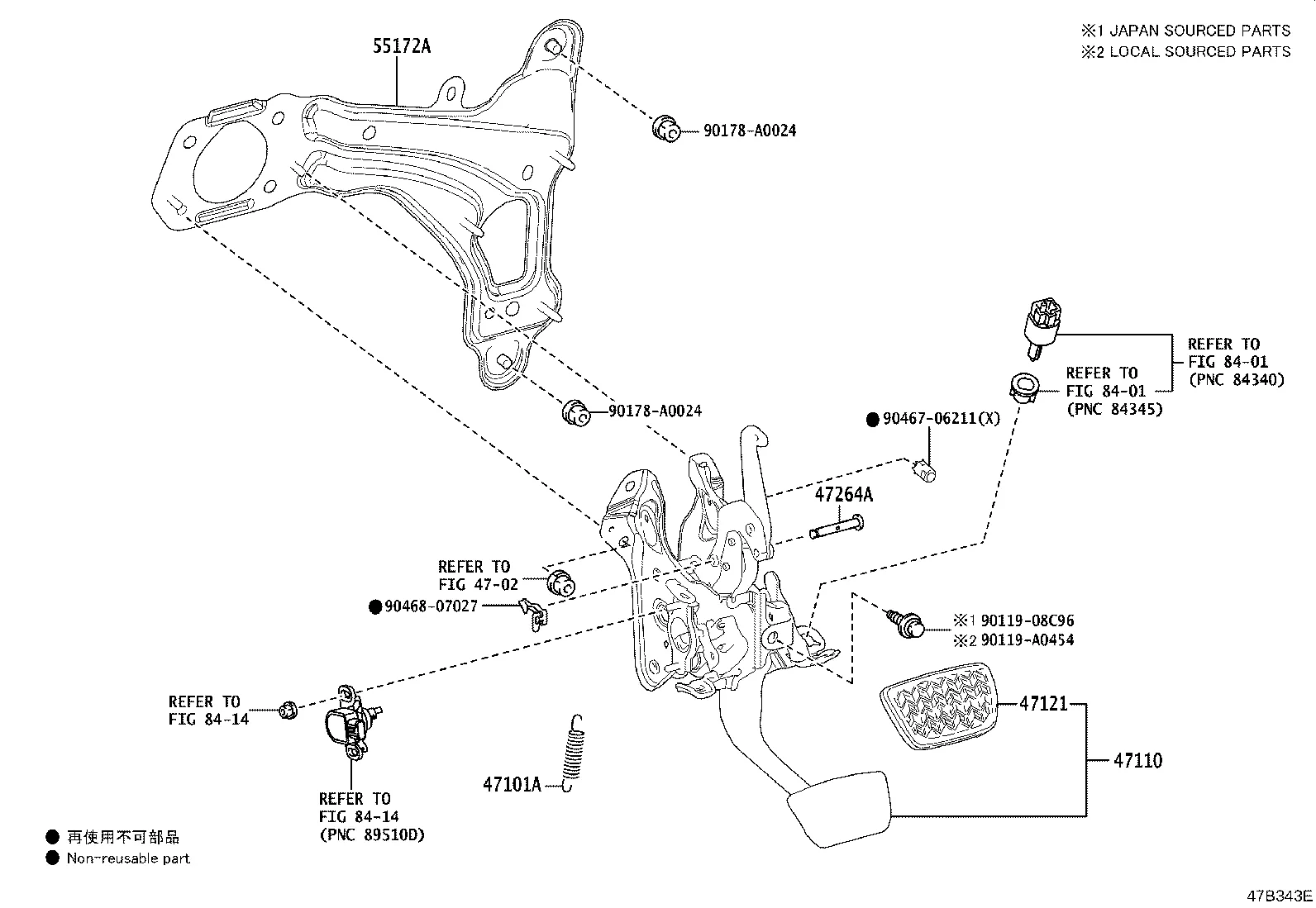 BRAKE PEDAL & BRACKET