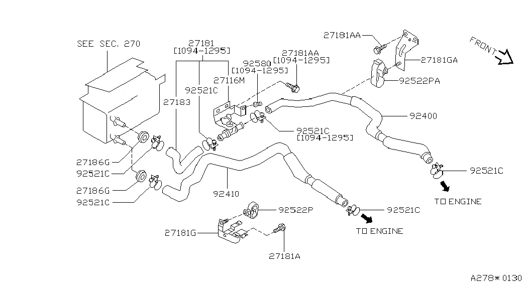 Трубопровод отопителя