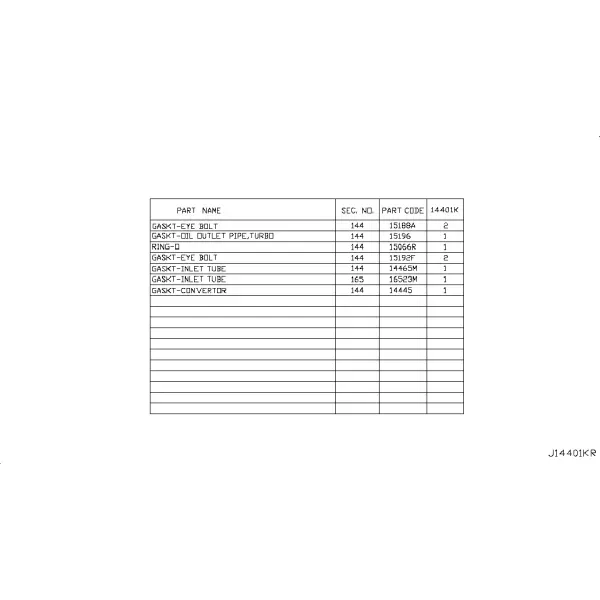 Комплект прокладок турбонагнетателя