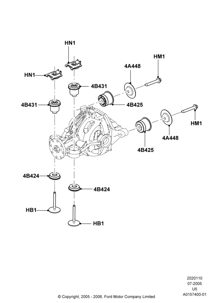 10B - Rear Differential Mounting; 19/JUL/2005-16/DEC/2010