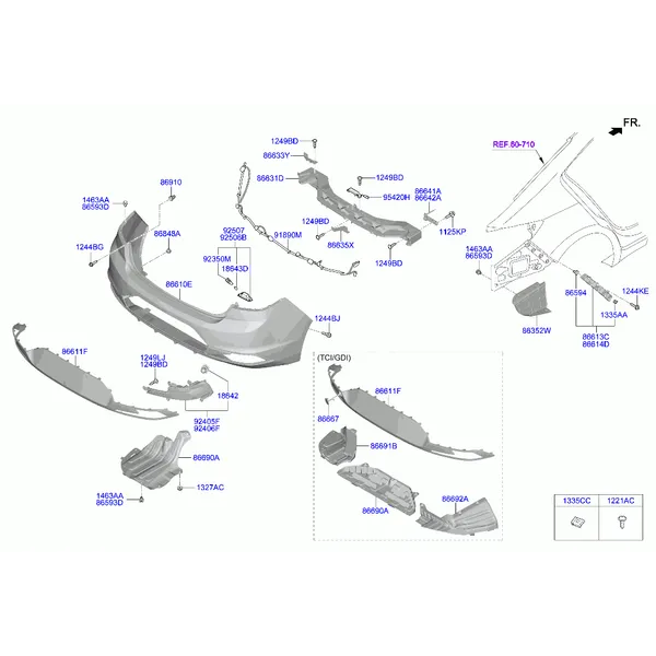 бампер задний