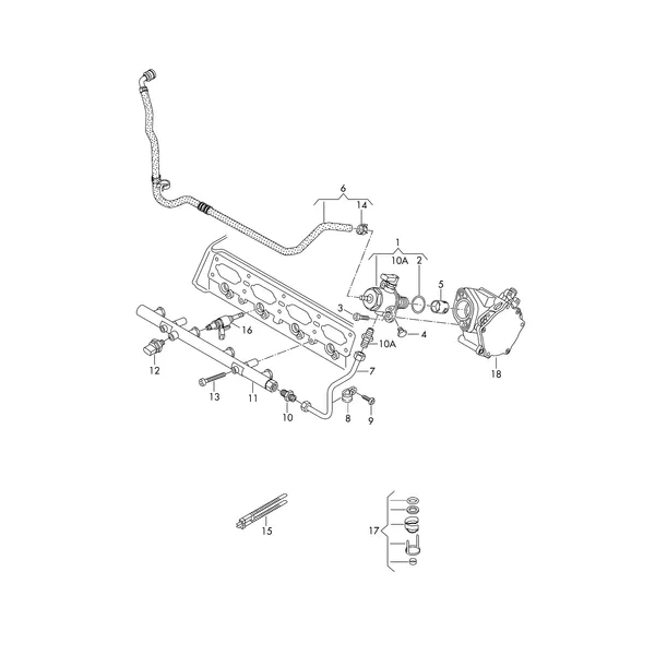 Топливный насос Топливная рампа Форсунка