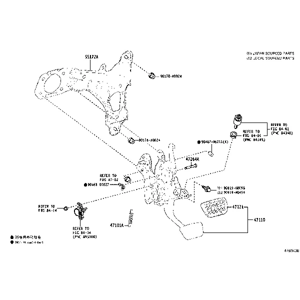 BRAKE PEDAL & BRACKET