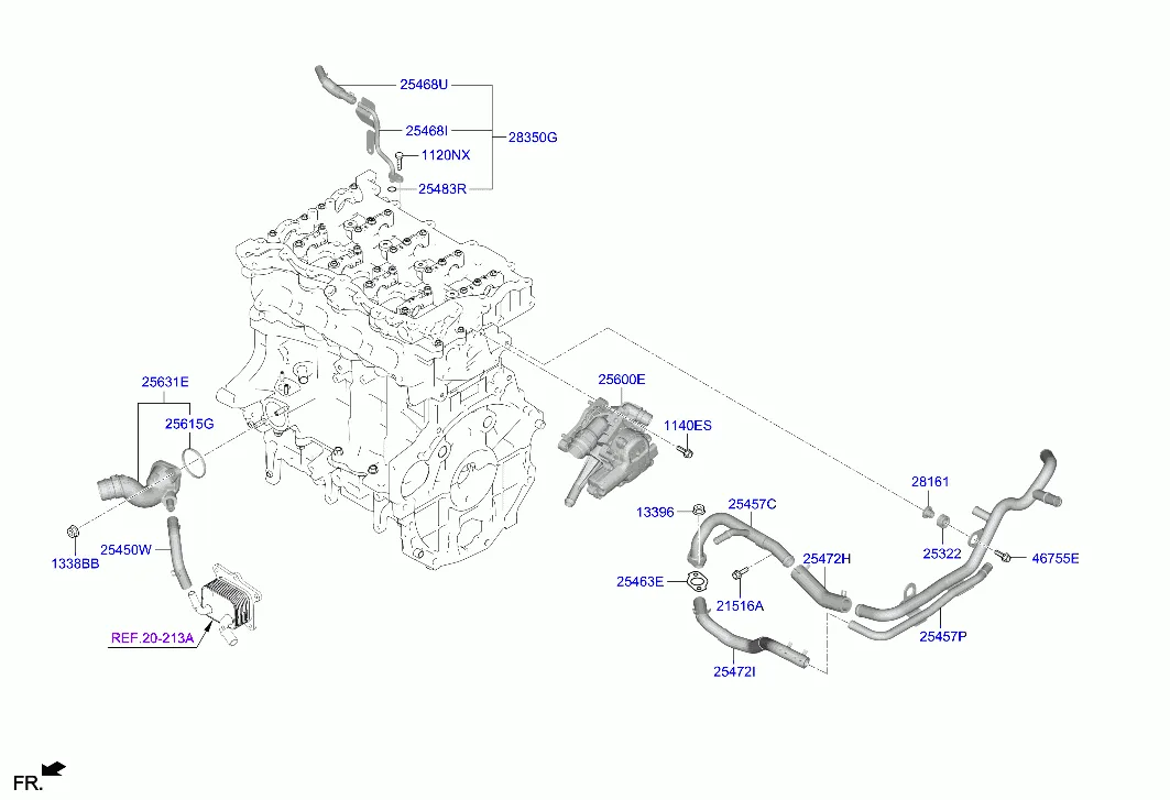 Шланг и трубопровод охлаждающей жидкости
